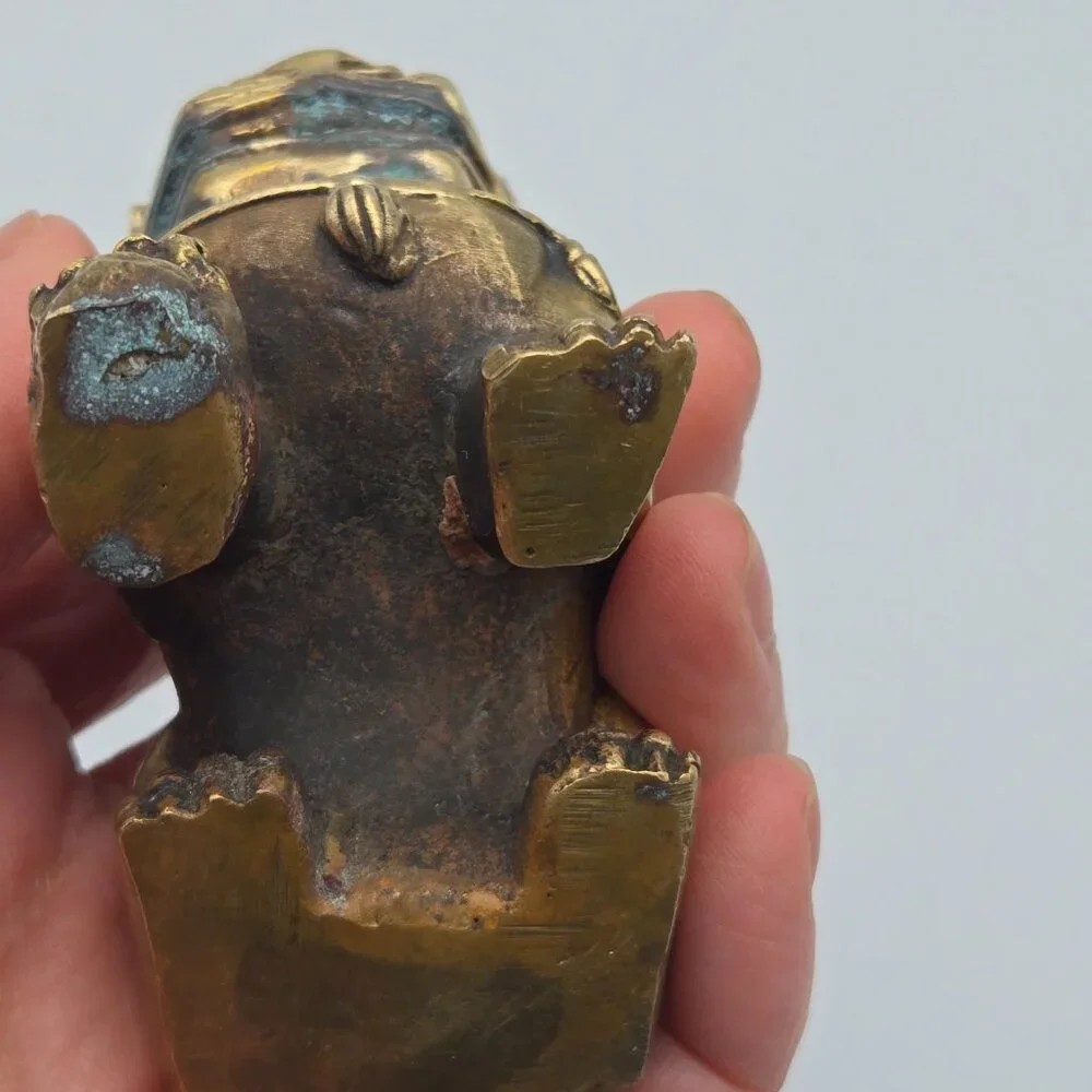 Vintage Solid‎ Brass Mini Foo Dog